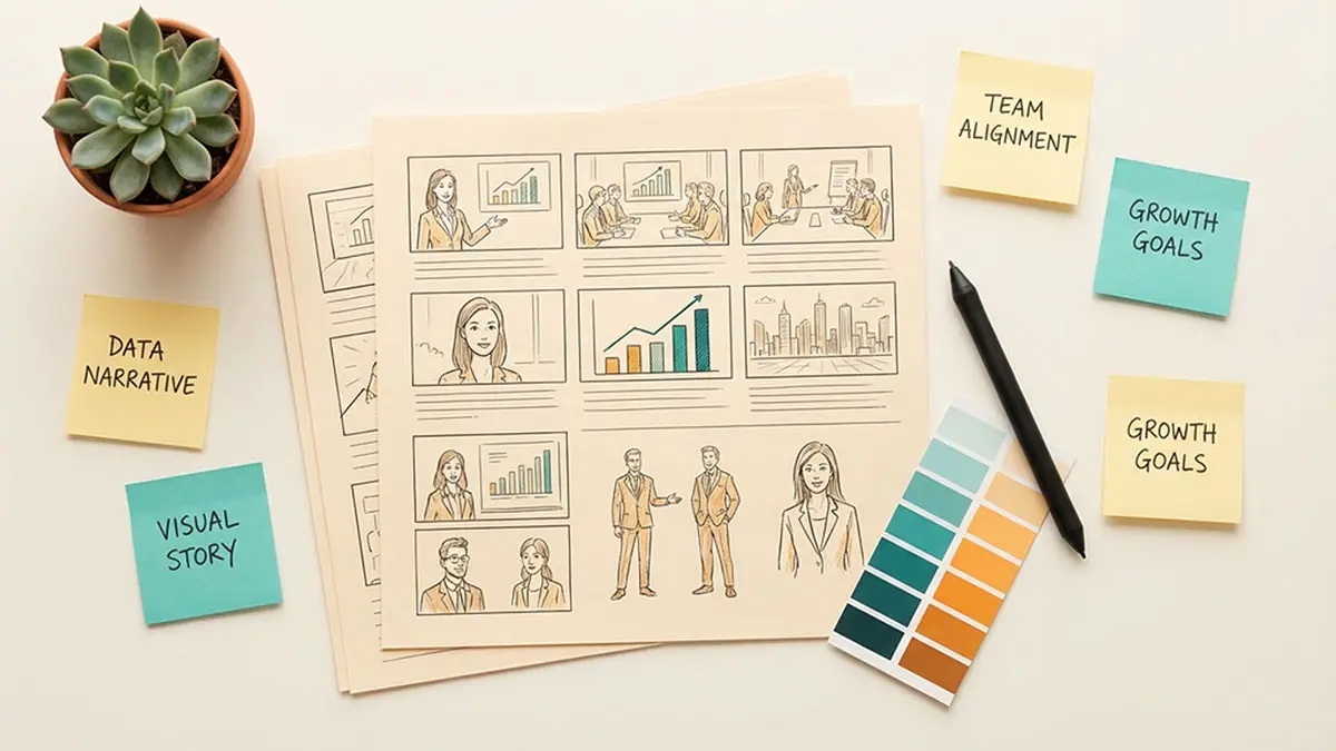 Storyboard und Skizzen für ein professionelles Erklärvideo