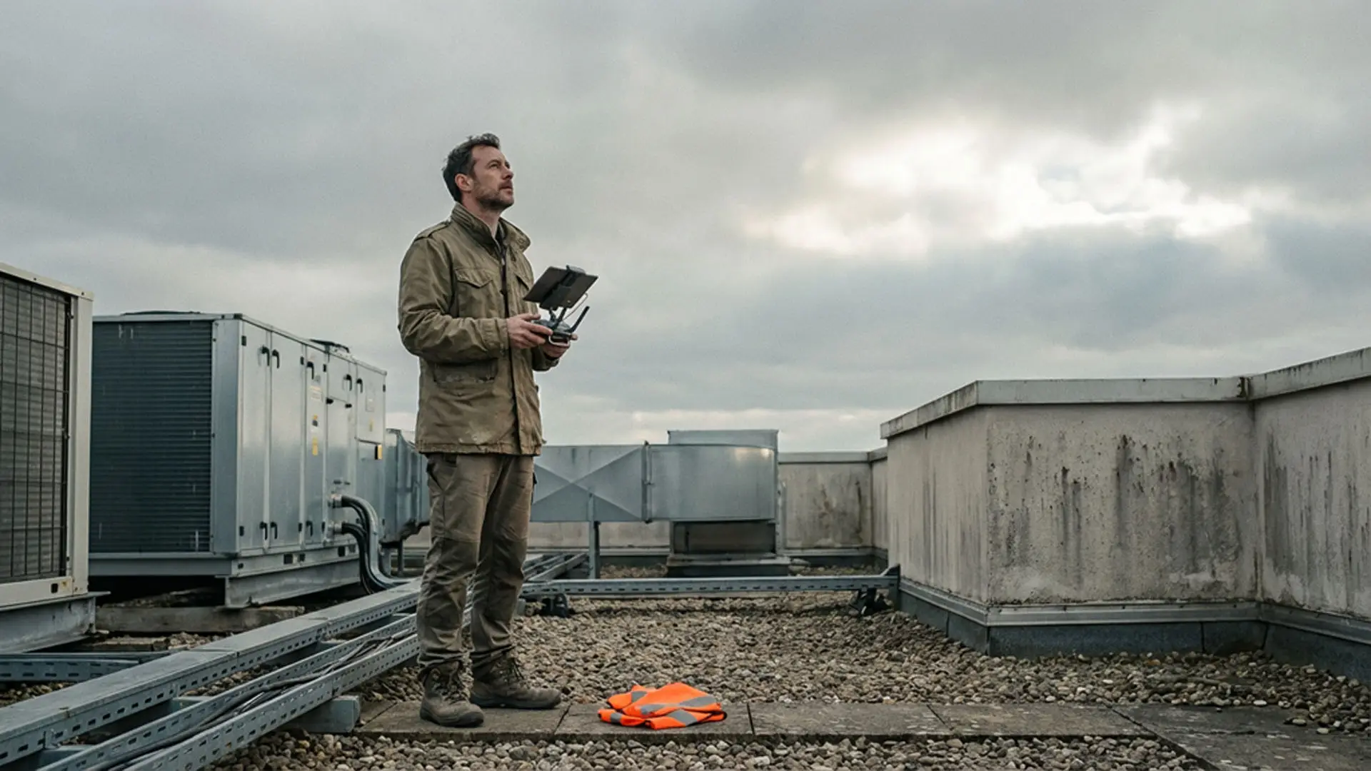 Zertifizierter Drohnenpilot beim professionellen Einsatz