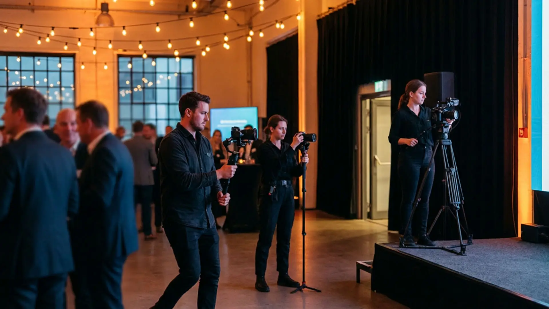 Kamera-Team beim professionellen Eventfilm-Dreh