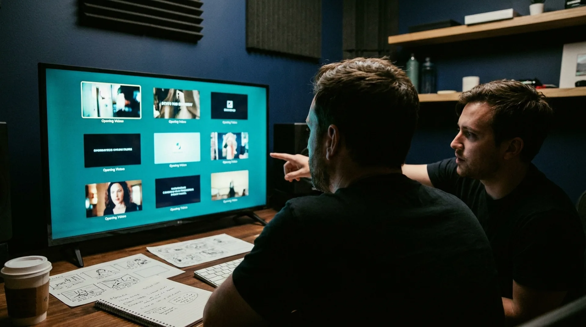 Editor tests several YouTube ad variations with different hooks on a monitor – Stock image: YouTube Ads Costs 2026
