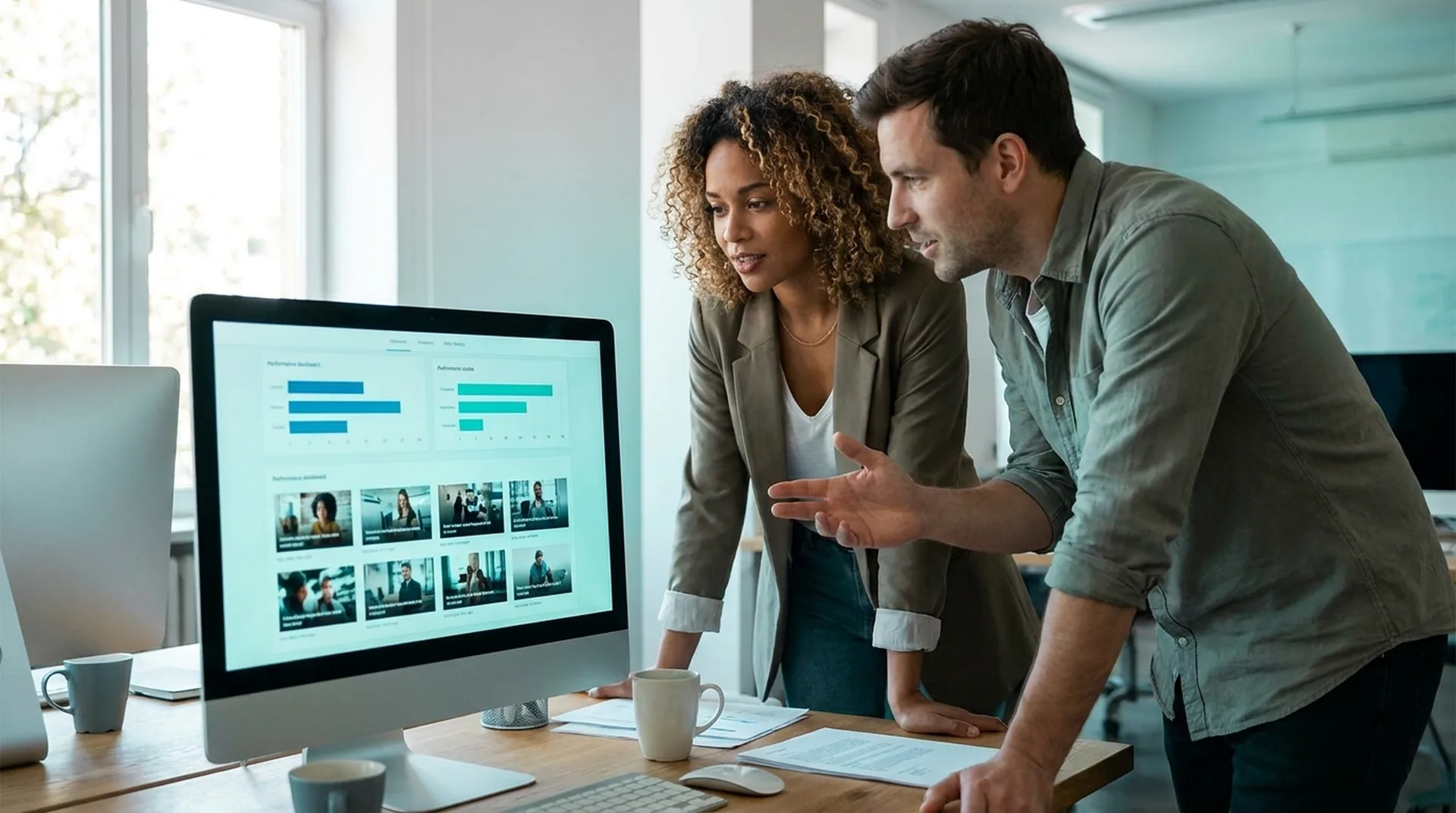 Marketing Manager and Producer Discuss Performance Dashboard with Video Thumbnails – YouTube Ads Campaign Analysis
