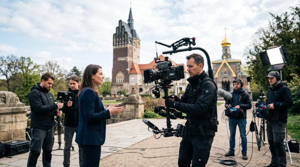 Film Production in Darmstadt – Filming at Mathildenhöhe