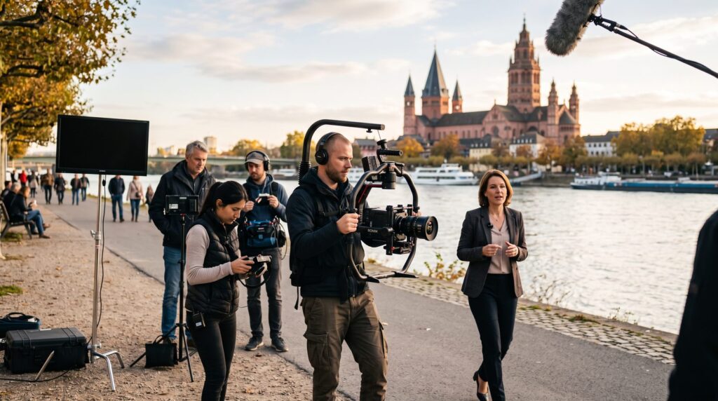 Film Production in Mainz – Filming on the Rhine with Mainz Cathedral
